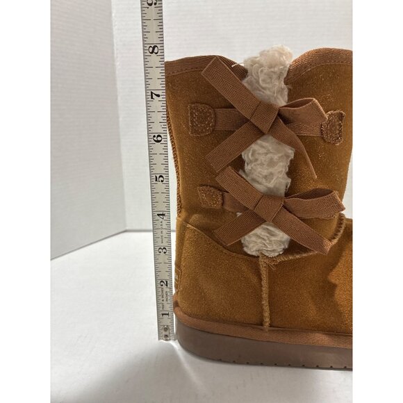 KOOLABURRA BY UGG Victoria Short Women's girl Short Boot Size 3 Chestnut suede - Picture 8 of 8